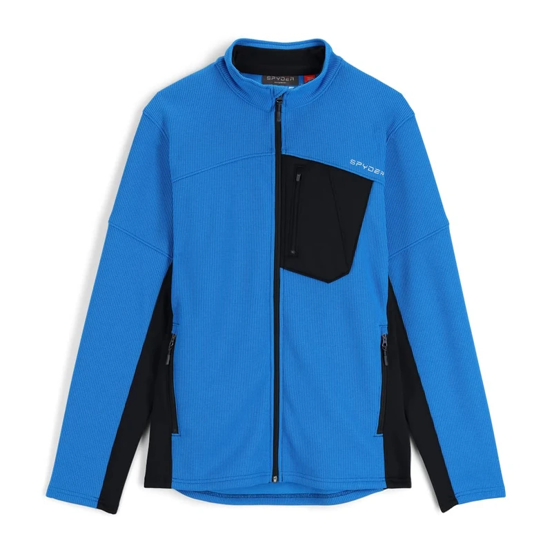 Spyder Men's Bandit Full Zip Fleece Jacket, Collegiate Black, L