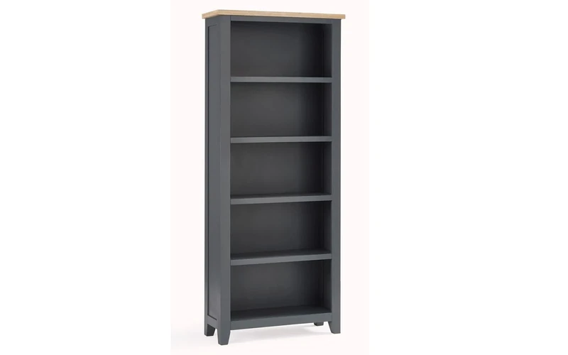 Julian Bowen Bordeaux Tall Bookcase Dark Grey, Black, One Size