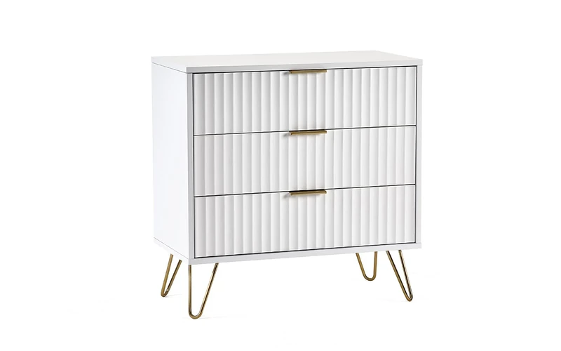 Julian Bowen Murano 3 Drawer Chest - White Chests