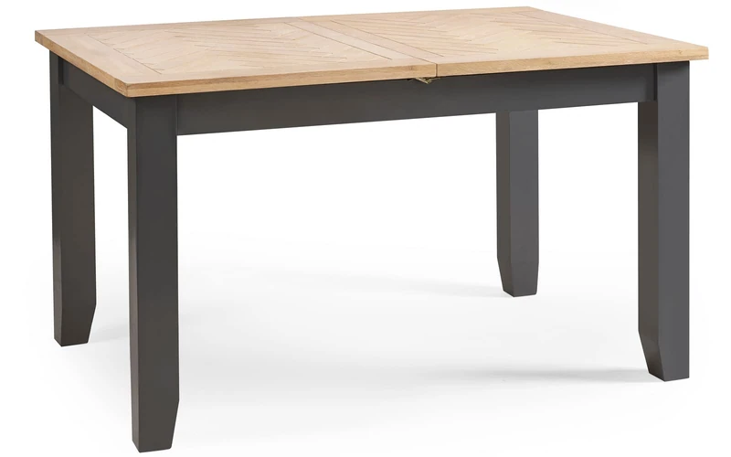 Julian Bowen Bordeaux Extending Dining Table, Dark Grey & Oak, One Size