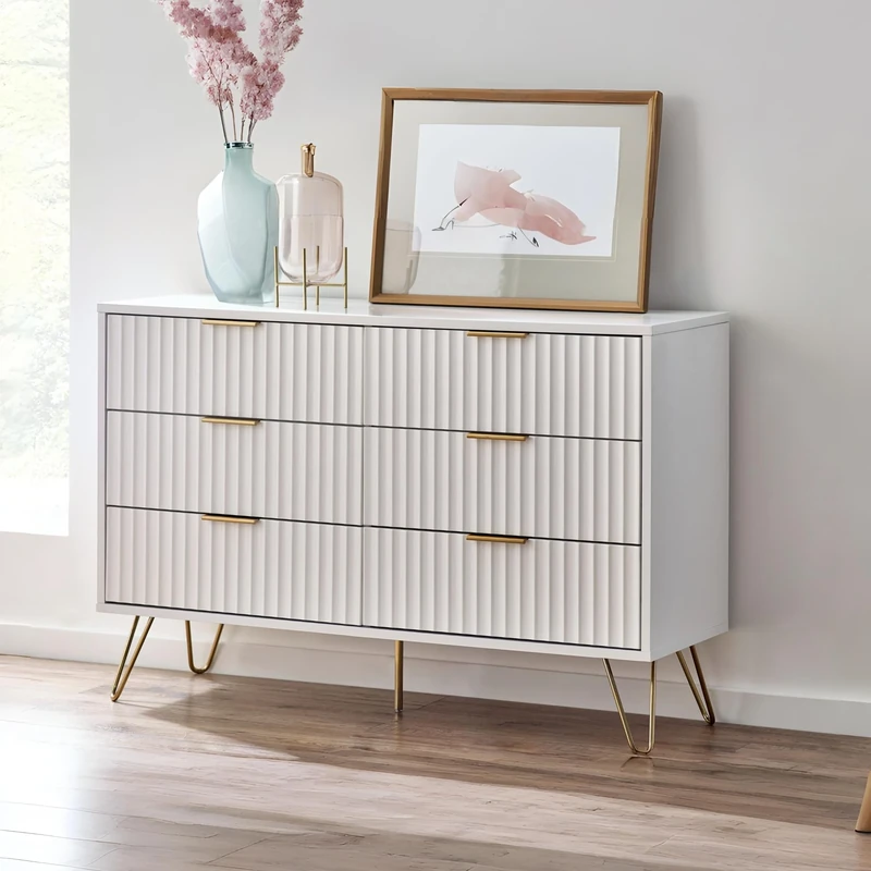 Julian Bowen Murano 6 Drawer Chest - White Chests