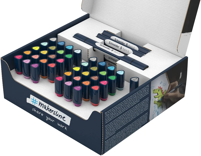Scneider Twinmarker Paint-It 040 brush and round set V1 52 pcs