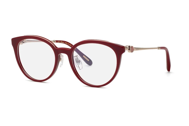 Chopard VCH331S Glasses, Shiny Full Bordeaux, 53 for Men, Shiny Full Bordeaux