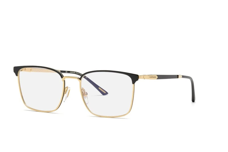 Chopard VCHG06 Glasses, SH.Rose Gold W/Black Parts, 52 for Men, Sh.rose Gold W/Black Parts