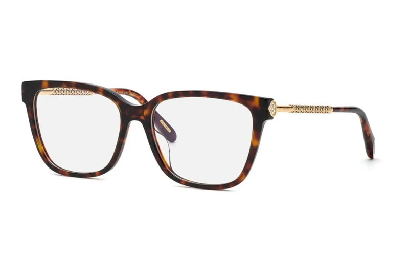 Chopard VCH333S Women's Glasses - Shiny Brown/Yellow Havana