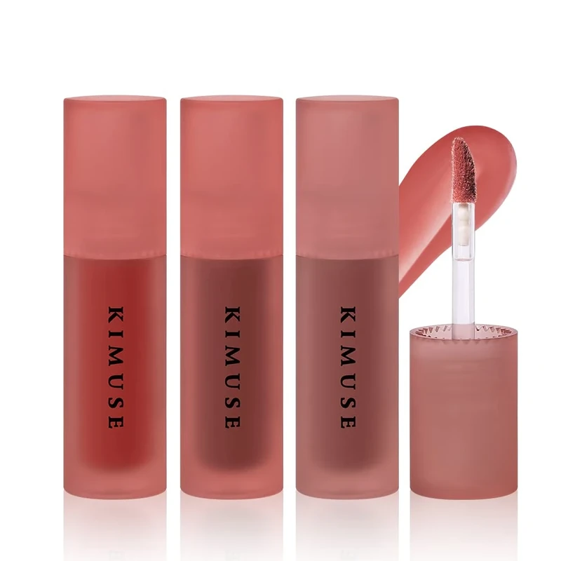 KIMUSE Water Gel Lip Tint Trio, Moisturizing Lightweight Lip Stain, Highly Pigmented Long Lasting Glossy Lipstain, Hydrate Glossy Finish Lipgloss Makeup