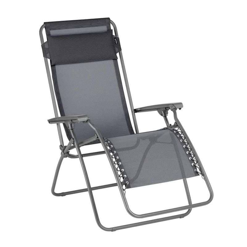 LAFUMA MOBILIER Recliner, Adjustable and Folding Chair, Model: RT 2, Velio, Colour: Fonte, 87 x 68 x 114 cm, LFM4027-9149 - Image 1