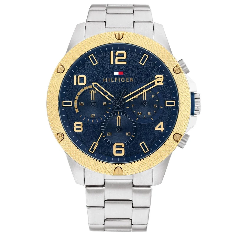 Tommy Hilfiger Analogue Multifunction Quartz Watch for Men with Silver Stainless Steel Bracelet - 1792031
