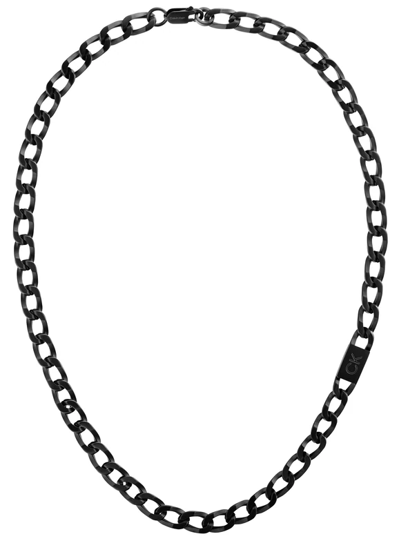 Calvin Klein Men's OUTLOOK Collection Chain Necklace with Black Ion Plating (IP) - 35000253