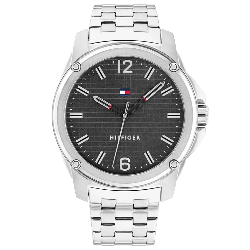 Tommy Hilfiger Analogue Quartz Watch for Men with Silver Stainless Steel Bracelet - 1710486