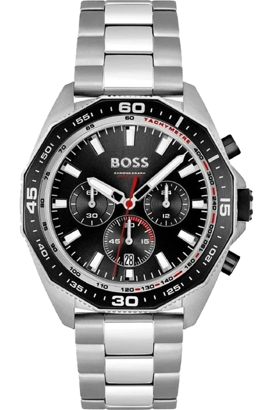 BOSS Chronograph Quartz Watch for Men with Silver Stainless Steel Bracelet - 1513971
