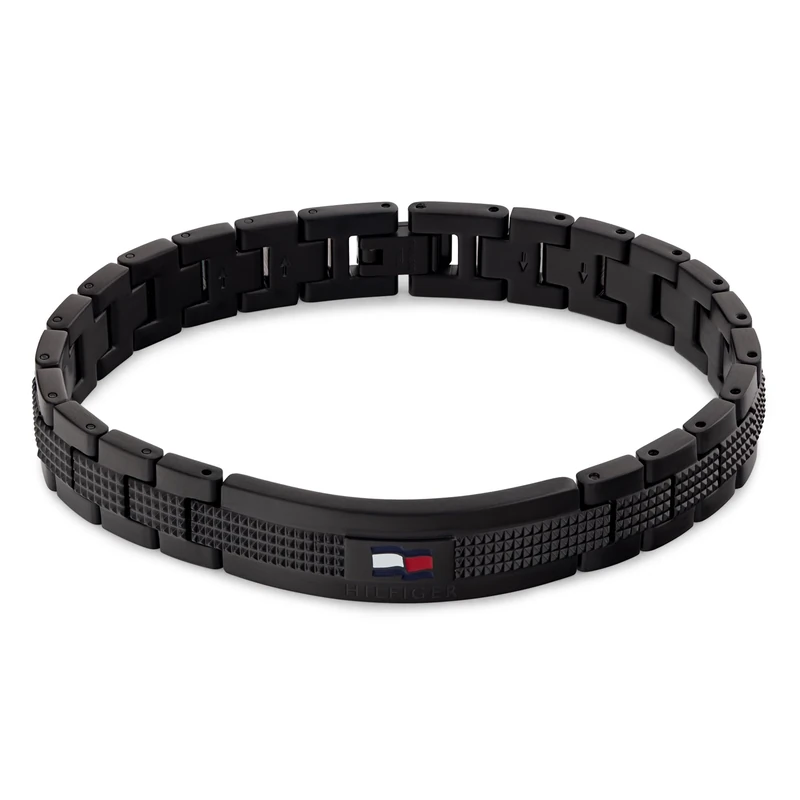 Tommy Hilfiger Jewelry Men's Link Bracelet with Black Ion Plating (IP) - 2790420