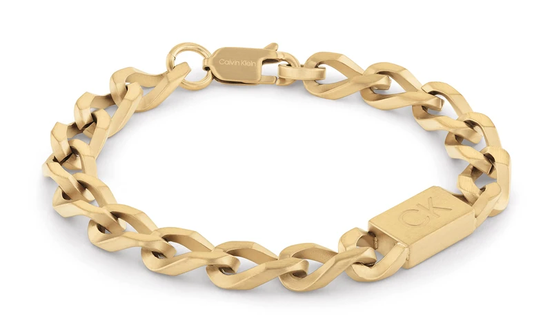 Calvin Klein Men's Outlook Chain Bracelet - Yellow Gold