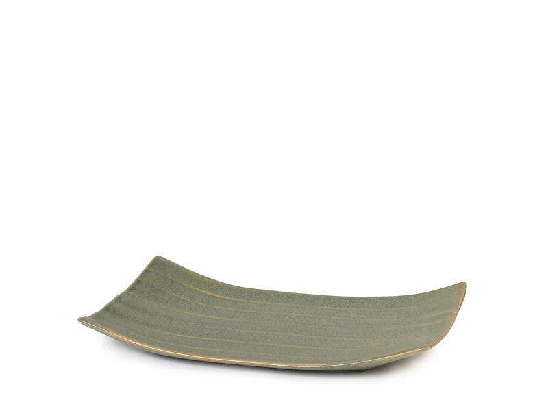 TP Streat Set of 2 Stoneware Plates Green 15x24 cm