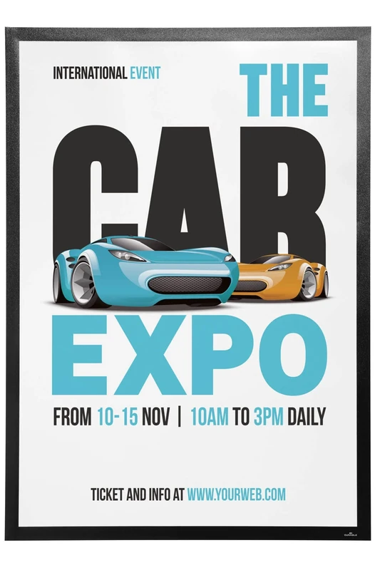 Durable DURAFRAME Poster 70 x 100mm - Self-Adhesive Poster Frame - UV-Resistant - Black - Perfect for Displaying Large Format Information In Offices, Schools, Retail, etc. - Pack of 1