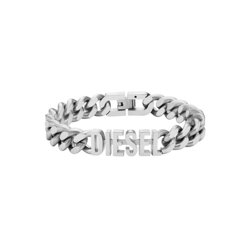 Diesel DX1389040 Stainless Steel Link Bracelet, 185mm L x 5mm H x 12mm W, Stainless Steel, No gemstone