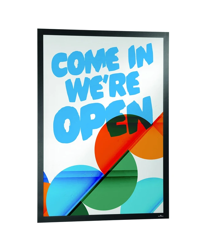 Durable DURAFRAME Poster 50 x 70mm - Self-Adhesive Poster Frame - UV-Resistant - Black - Perfect for Displaying Large Format Information In Offices, Schools, Retail, etc. - Pack of 1