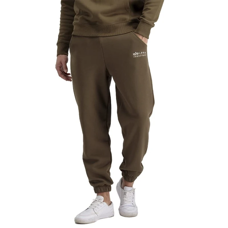 Alpha Industries Organics EMB Regular Jogger Sweatpants for Men Organic Mud - Image 1