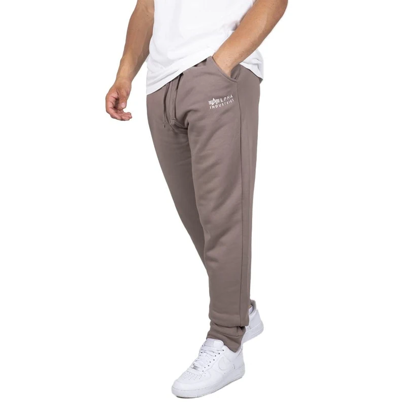 Alpha Industries Men's EMB Jogger Sweatpants, Organic Brown, S Slim