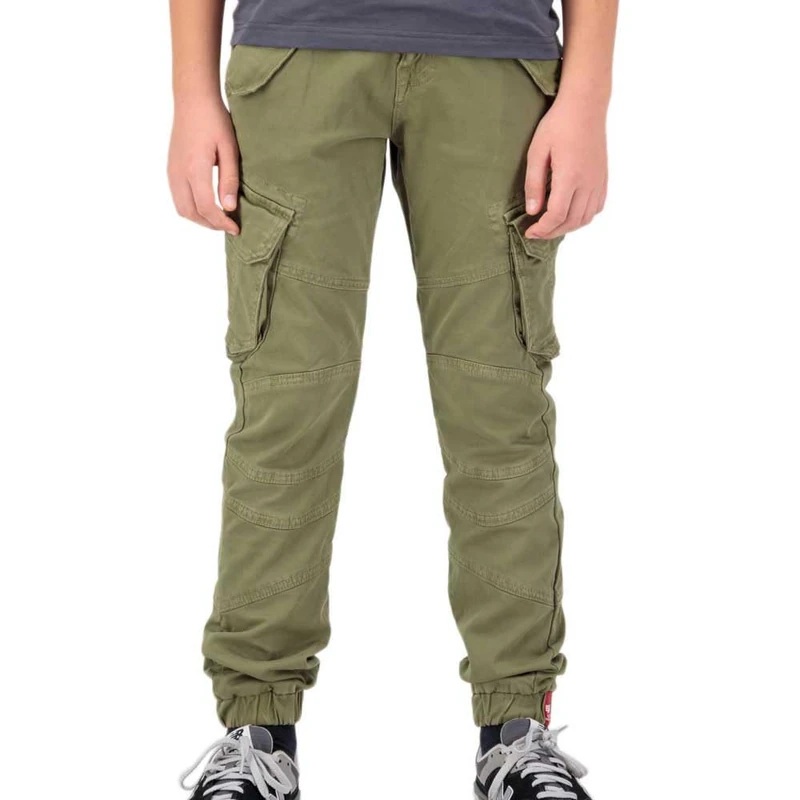 Alpha Industries Combat Casual Trousers for Kids and Teens Olive