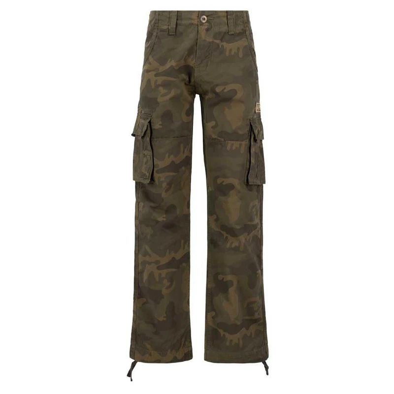 Alpha Industries Camo Casual Trousers for Men Olive Camo