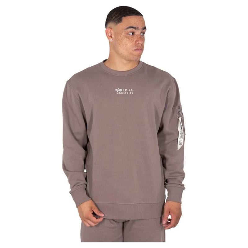 Alpha Industries Organics EMB Sweatshirt for Men Organic Brown