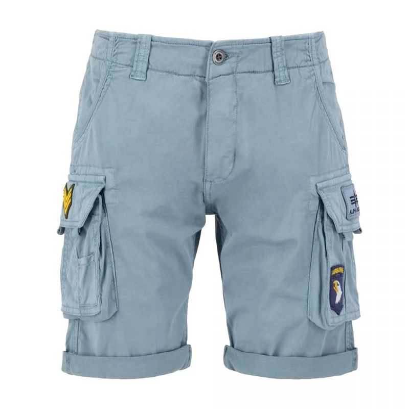 Alpha Industries Men's Crew Short Patch Greyblue