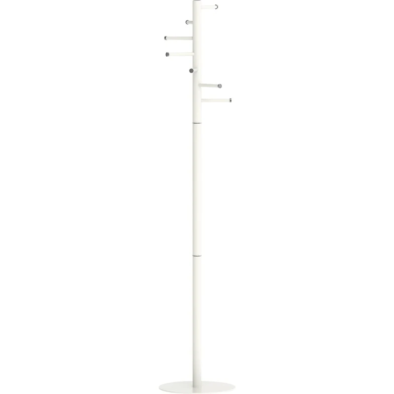 Maul Mauulcaurus Coat Stand | Sturdy, Space-Saving Standing Coat Rack | Stable Clothes Stand Ideal for Entrance Areas, Offices or Home | Glossy White