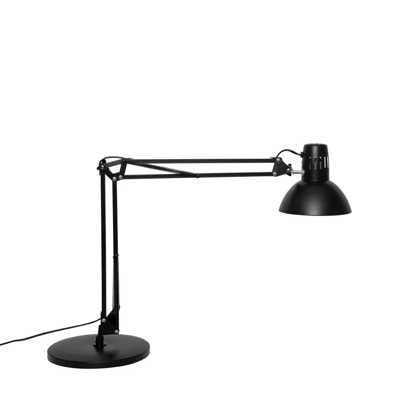 Maul MAULstudy LED Desk Lamp, Adjustable Floor Lamp with Articulated Arm for Office, Study and Desk, Elegant Metal Office Lamp, Exclusive LED Bulb, Black