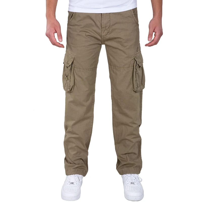 Alpha Industries Mens Casual Trousers Taupe