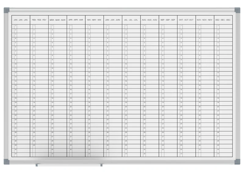 MAUL Planning Board Year Planner View 12 Months Width 900 mm
