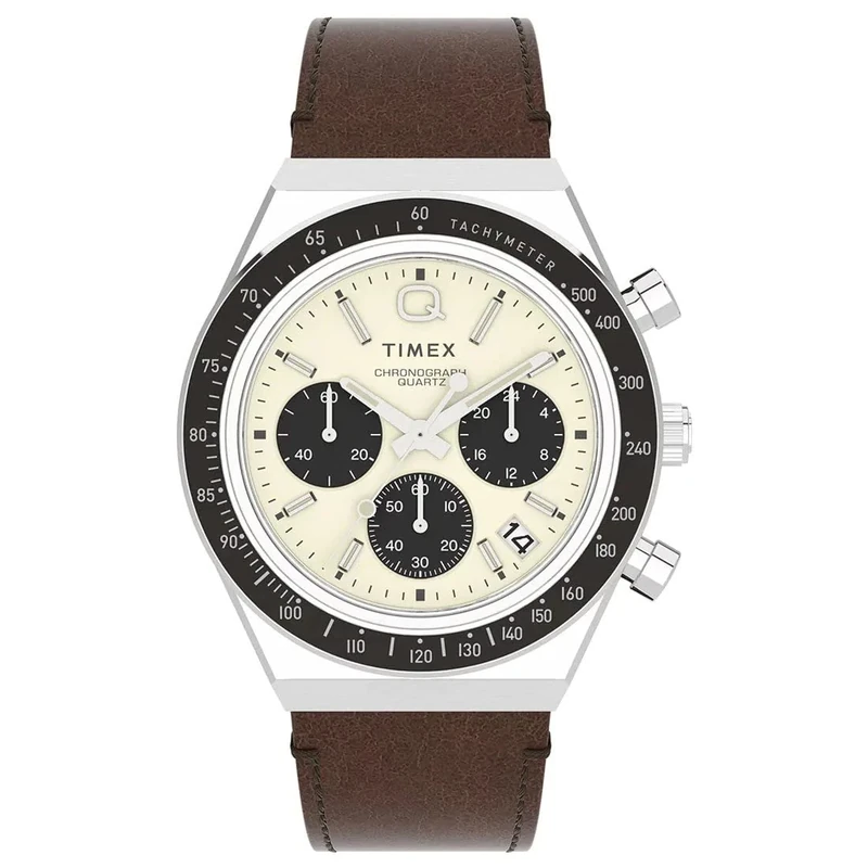 Timex Men's Chronograph Quartz Watch with Leather Strap TW2V42800