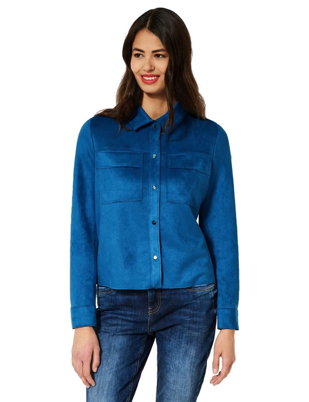 Street One Women's A211812 Faux Leather Jacket, Lapis Blue, 38