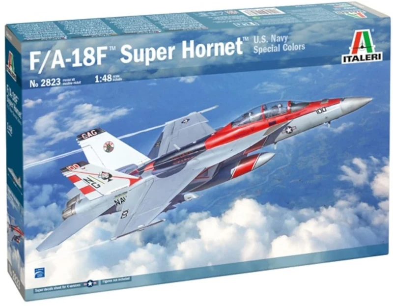 ITALERI -2823 F/A-18F Super Hornet US Navy Special Colors, 1:48 Scale, Model Kit, Plastic Modeling, IT2823