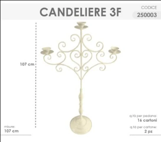 3-Arm Candlestick 107 cm