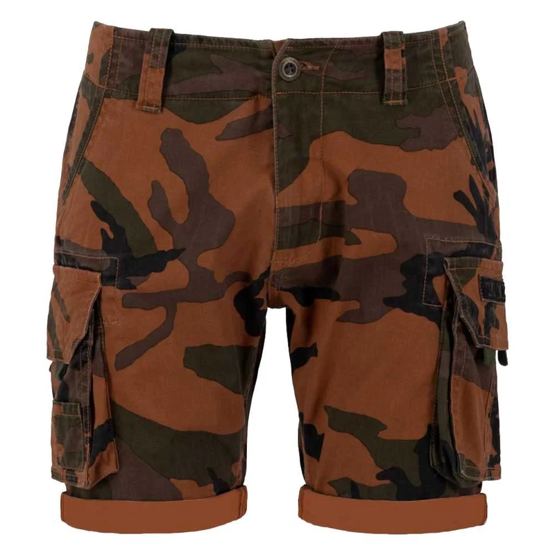 Alpha Industries Crew Short Camo Short for Men Burned Camo