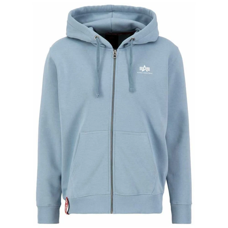 Alpha Industries Basic Zip SL Hooded Sweat for Men Greyblue