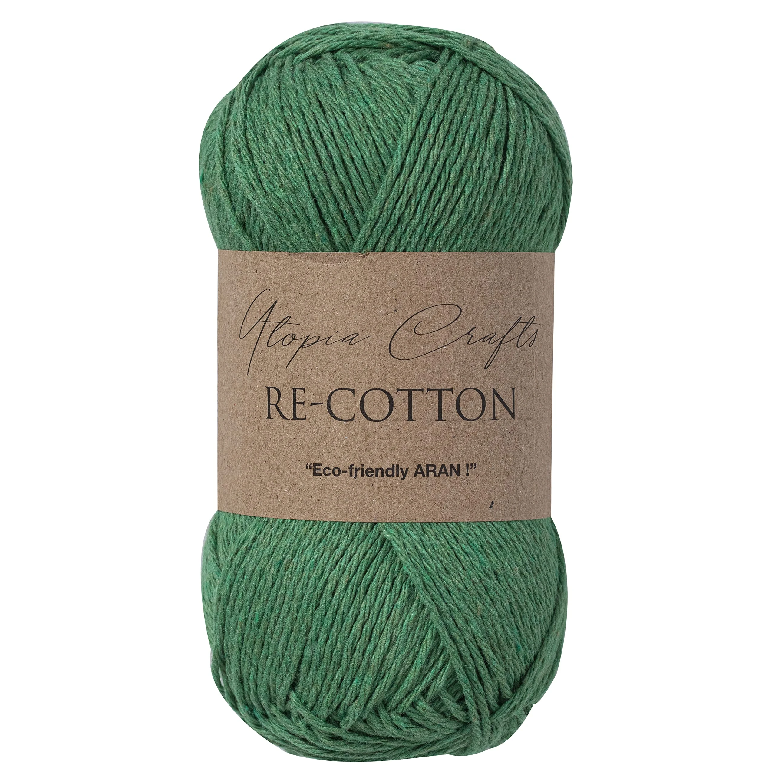Utopia Crafts Re-Cotton Knitting Yarn, 100g (Evergreen)