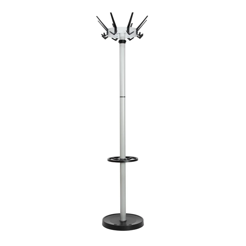 MAUL Caligo Coat Stand with 32 Hooks and Umbrella Holder Silver