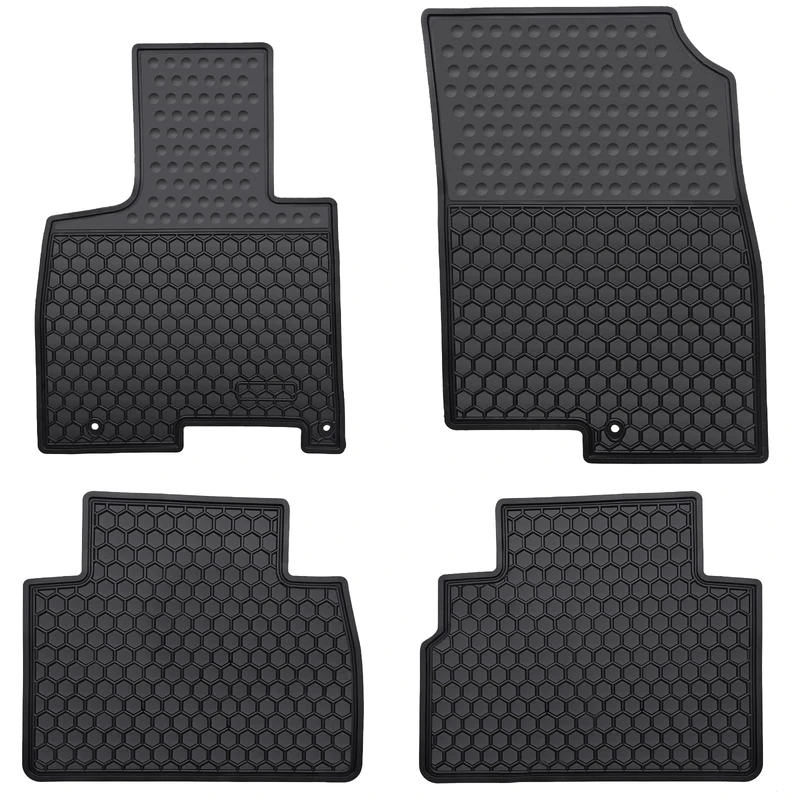 Megiteller Car Floor Mats Custom Fit for Hyundai Tucson 2024 2023 2022 Odorless Washable Heavy Duty Rubber (All Weather) Floor Liners Set Black