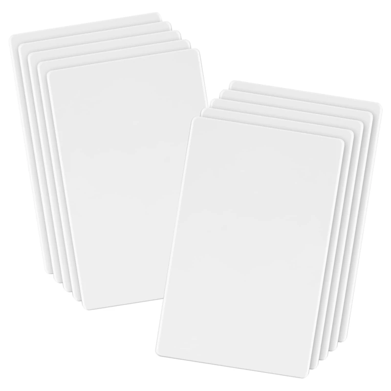 LIDER Blank Wall Plate, Temperature and Impact Resistant, UL Listed, Polycarbonate Thermoplastic, Screwless Design, Matte Finish, Modern Upgrade, Midsize, 1-Gang, 4.88” x 3.11”, White, 10 Pack