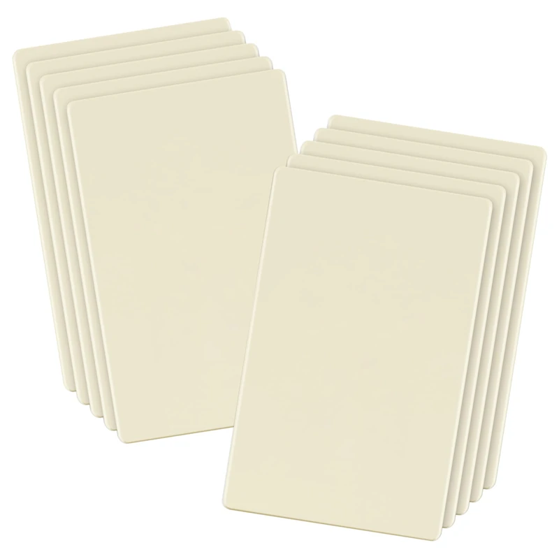LIDER Blank Wall Plate, Temperature and Impact Resistant, UL Listed, Polycarbonate Thermoplastic, Screwless Design, Matte Finish, Modern Upgrade, Midsize, 1-Gang, 4.88” x 3.11”, Light Almond, 10 Pack