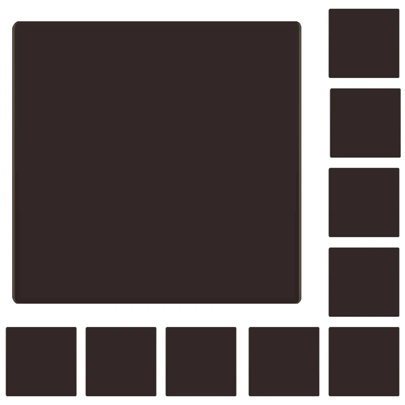 LIDER Double Blank Wall Plate, Temperature and Impact Resistant, UL Listed, Polycarbonate Thermoplastic, Screwless Design, Matte Finish, Modern Upgrade, Midsize, 2-Gang, 4.88” x 4.92”, Brown, 10 Pack
