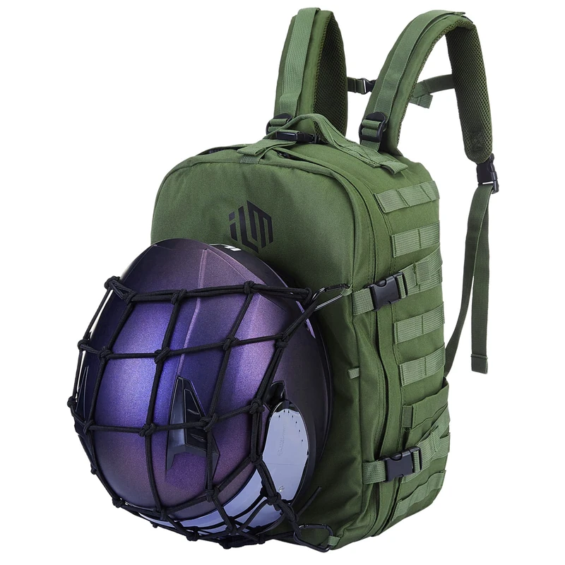 ILM Motorcycle Helmet Backpack for Men Womnen Model BP01(Army Green), Army Green, One Size