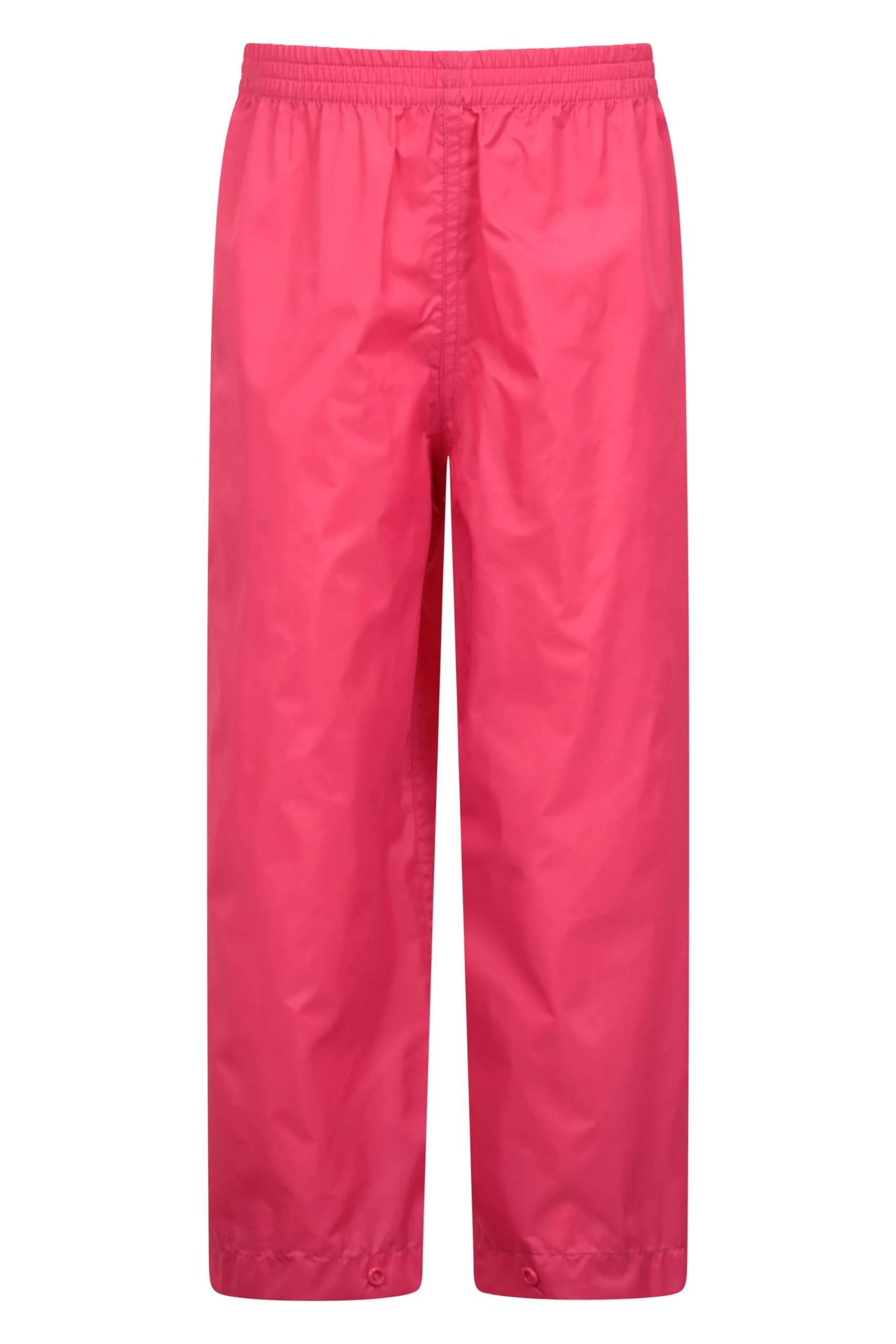 Mountain Warehouse Pakka Kids Waterproof Over Trousers - Taped Seams Rain Pants, Lightweight, Rip-Stop, Packaway Bag - for Autumn Winter, Walking, Travelling Bright Pink Kids Size 11-12 Years