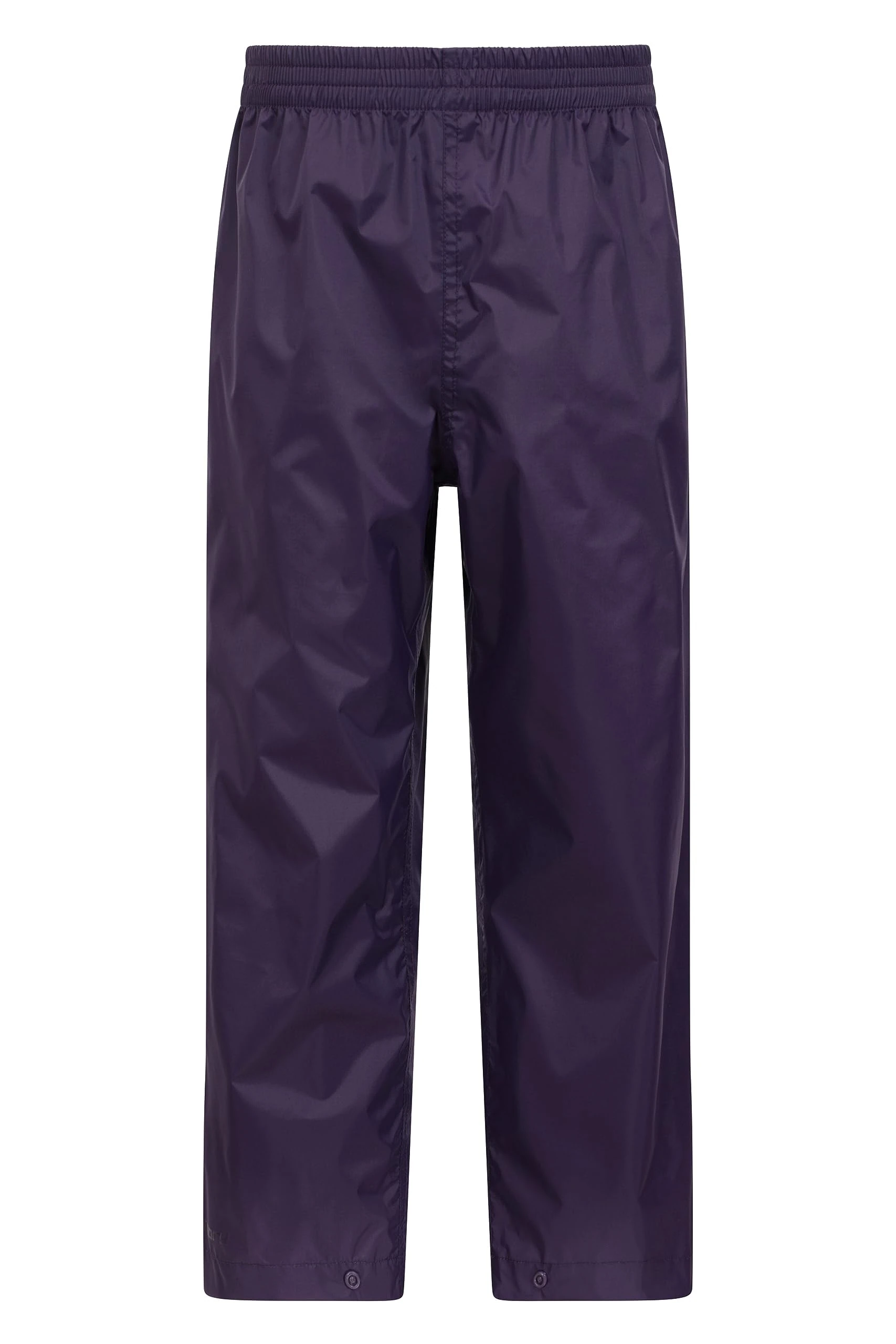 Mountain Warehouse Pakka Kids Waterproof Over Trousers - Taped Seams Rain Pants, Lightweight, Rip-Stop, Packaway Bag - for Autumn Winter, Walking, Travelling Purple Kids Size 11-12 Years