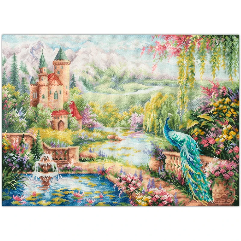 Magic Needle 550-763 ZW Königsgarten Counted Cross Stitch Kit with Zweigart Edition Cotton Multi-Coloured 40 x 30 cm