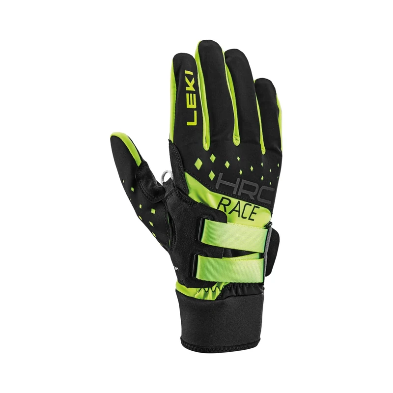 LEKI HRC Race Shark Gloves, Black/Neon Yellow, EU 9.5