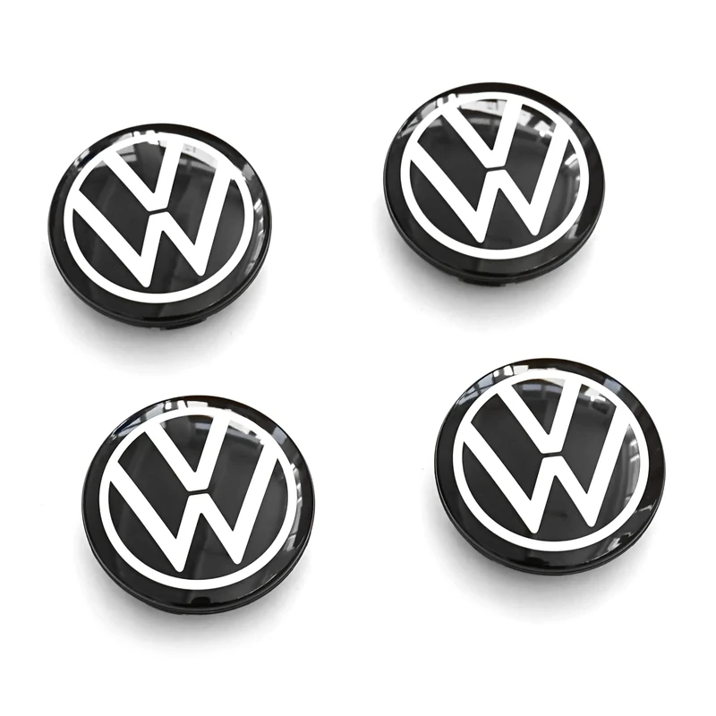 Volkswagen 10A071213 Wheel Hub Caps (Pack of 4) Dynamic VW Logo Wheel Trim