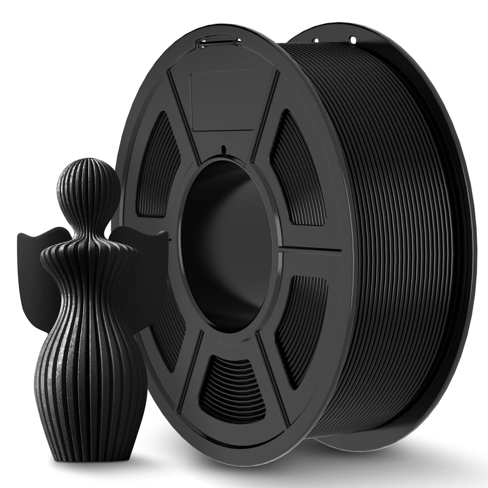 JAYO PLA+ Filament 1.75mm, PLA Plus 3D Printer Filament 1.1KG, Neatly Wound Filament, Dimensional Accuracy +/- 0.02 mm, 1.1 KG Spool(2.42 LBS), 363 Meters, Black